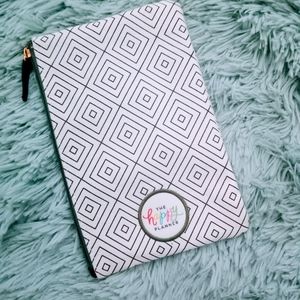 Happy Planner White Geo Banded Pouch